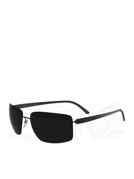 Silhouette Women Sunglasses with Black Frame and Black Polarized Lens