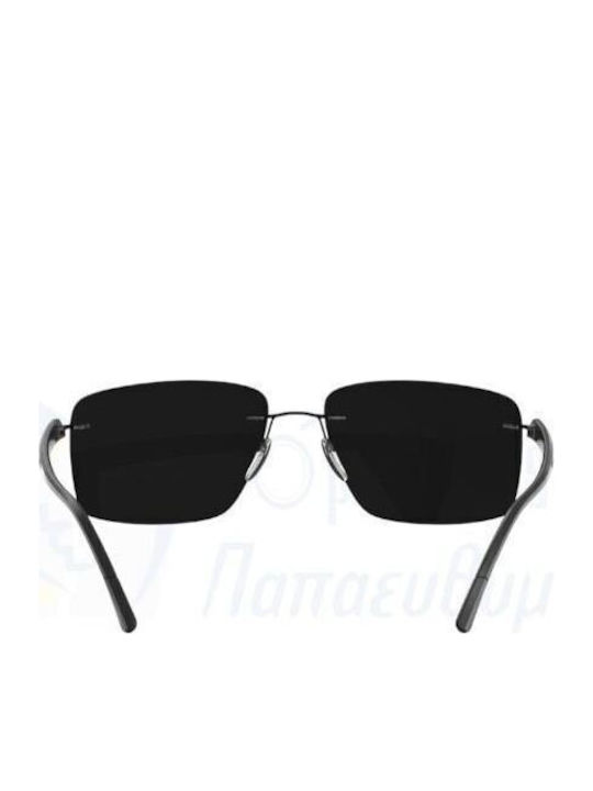 Silhouette Women Sunglasses with Black Frame and Black Polarized Lens