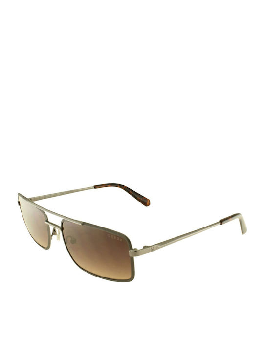 Guess Unisex Sunglasses with Black Metallic Frame and Brown Gradient Lens GU00168 09F