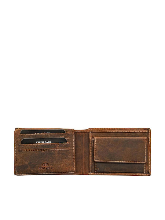 Men's Wallet with RFID Tabac Brown