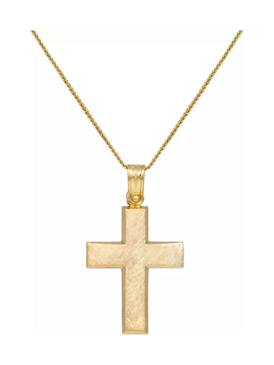 Gold Kreuz 14K Beidseitig