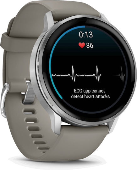 Garmin Venu 4 Stainless Steel 45mm Waterproof Smartwatch with Heart Rate Monitor (Silver with Silver Gray)