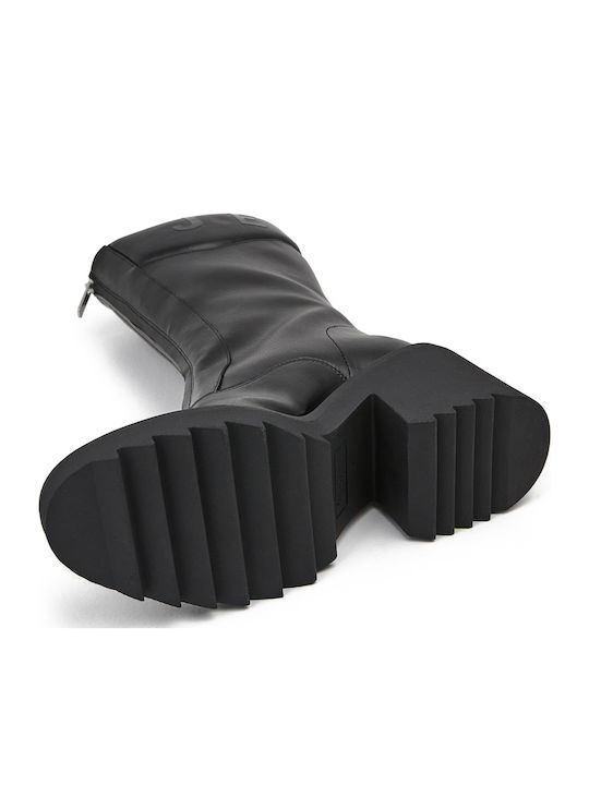Women's Ankle Boots with Medium Heel Black