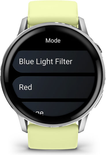 Garmin Venu 4 Stainless Steel 45mm Αδιάβροχο Smartwatch με Παλμογράφο (Silver with Citron)