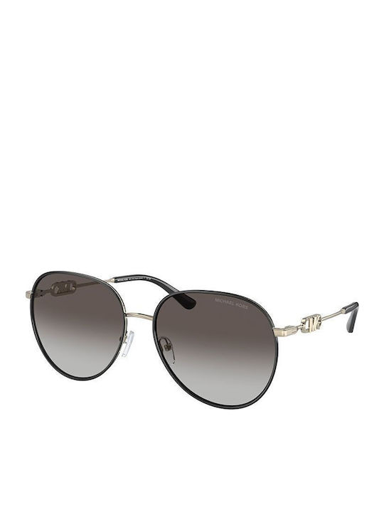 Michael Kors Empire Women's Sunglasses with Gold Metal Frame and Gray Gradient Lens MK1128J 10148G