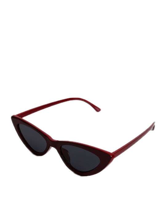 Looks Style Eyewear Unisex Γυαλιά Ηλίου με Μαύρο Κοκκάλινο Σκελετό και Μαύρο Φακό 74aex-88932