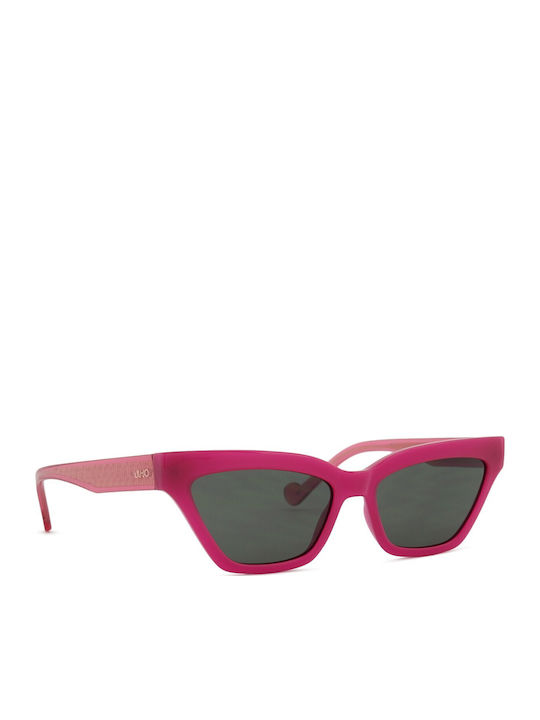 Liu Jo Women's Sunglasses with Pink Plastic Frame and Gray Lens