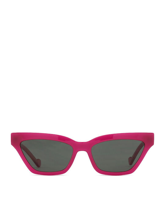 Liu Jo Women's Sunglasses with Pink Plastic Frame and Gray Lens