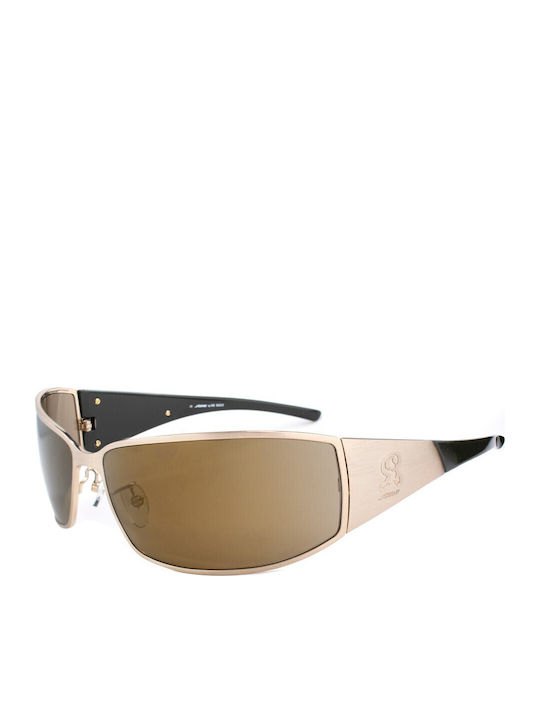 Sting Men's Sunglasses with Gold Metal Frame and Brown Lens