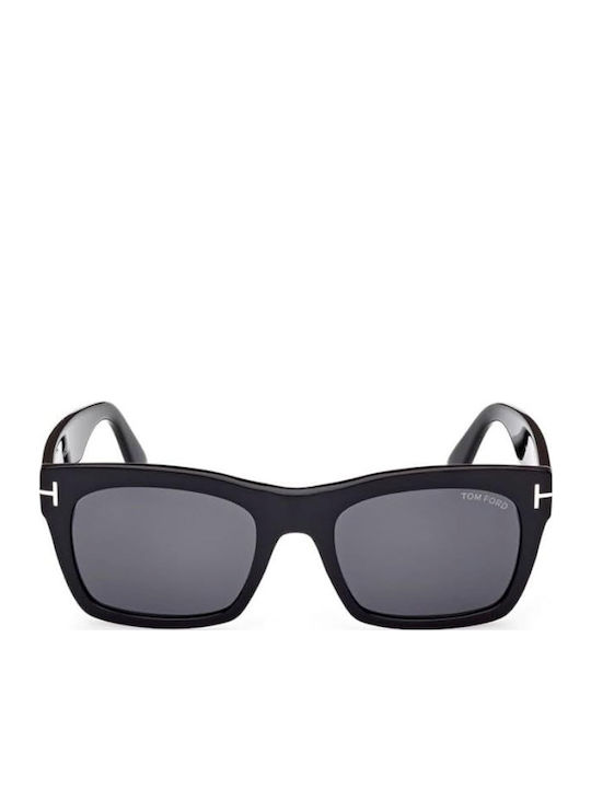 Tom Ford Men's Sunglasses with Black Horn-Rimmed Frame and Grey Gradient Lens FT1062 01A