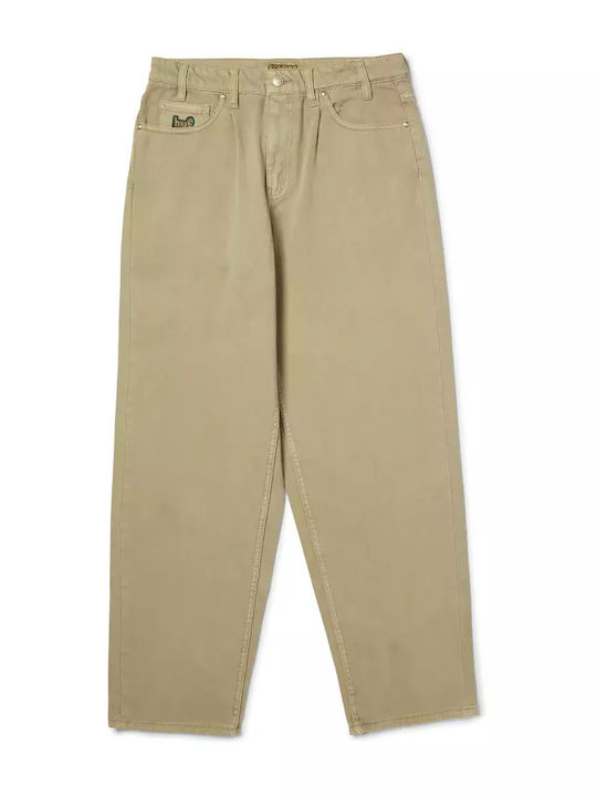 Cromer Ανδρικό Παντελόνι Τζιν με Relaxed Baggy Εφαρμογή Desert