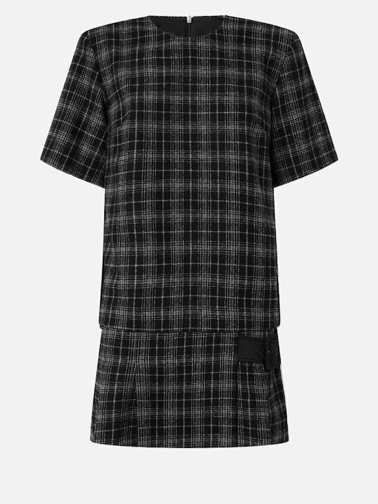 Aleta Summer Mini Dress Grey