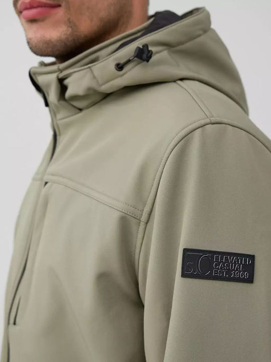 Χειμωνιάτικο Μπουφάν Softshell Αδιάβροχο και Αντιανεμικό Khaki