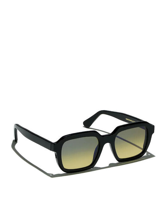 L.G.R. Raffaello Explorer Unisex Sonnenbrille mit Kunststoff Gestell Black 01 / Yellow Gradient Photochromic