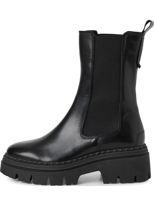 Leather Women's Ankle Boots Black