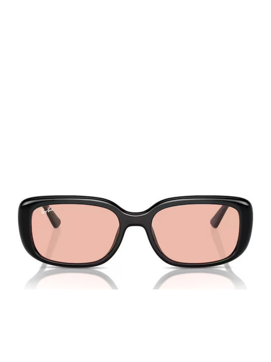 Ray Ban Women's Sunglasses with Black Plastic Frame and Orange Lens RB4421D 667784