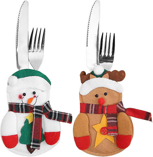 XMASfest Θήκες για Μαχαιροπίρουνα 10τμχ (Διάφορα Σχέδια/Χρώματα)