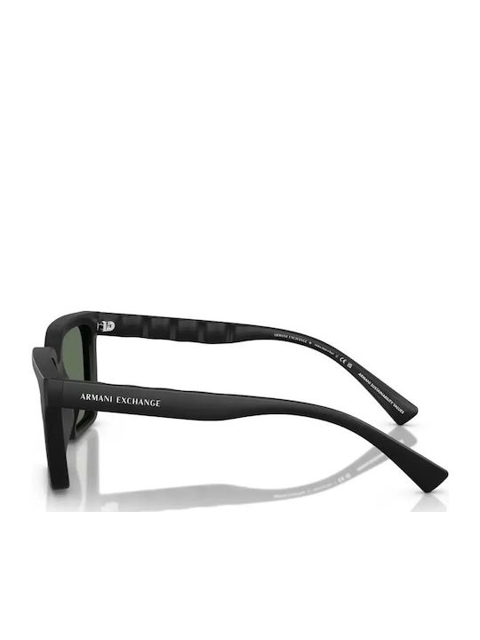 Men's Sunglasses with Matte Black Horn-Rimmed Frame