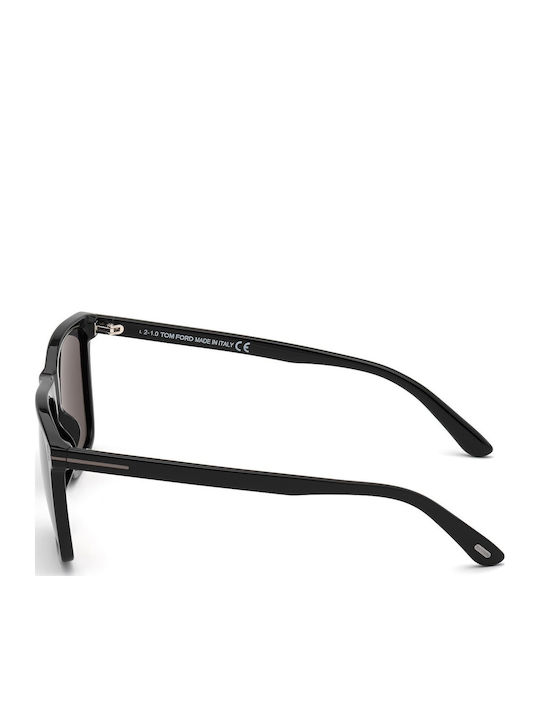Tom Ford Unisex Γυαλιά Ηλίου με Μαύρο Κοκκάλινο Σκελετό και Καφέ Ντεγκραντέ Φακό FT0832 01D