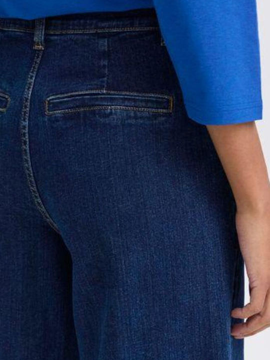 High Waist Women's Jean Trousers Blue Denim