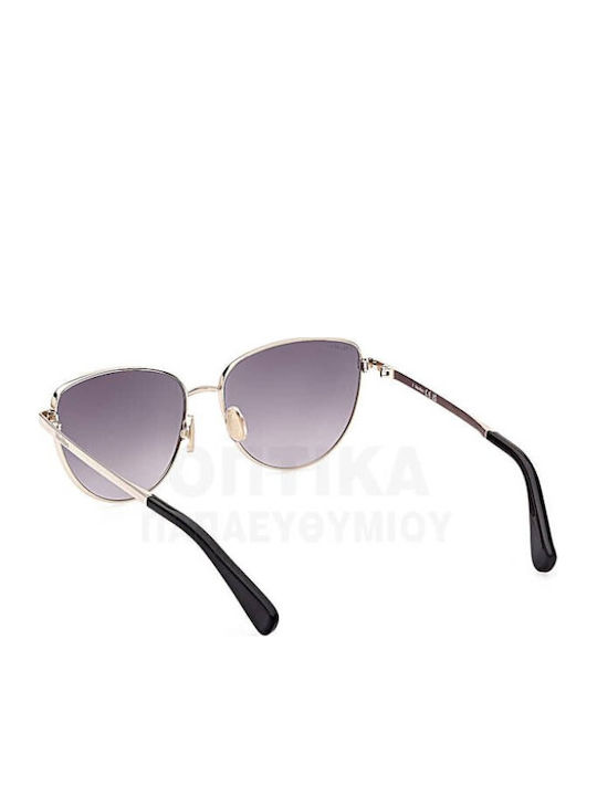 Max Mara Women's Sunglasses with Black Metal Frame and Gray Gradient Lens MM 0053 32B