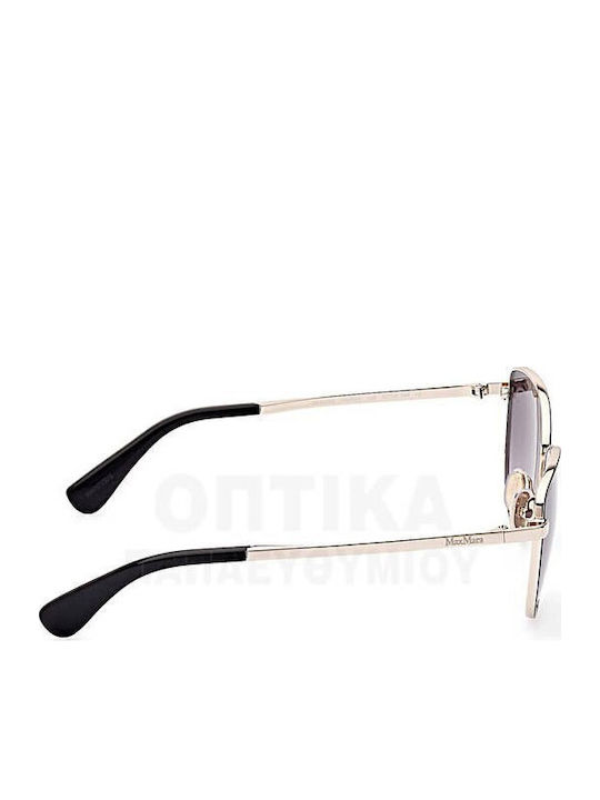 Max Mara Women's Sunglasses with Black Metal Frame and Gray Gradient Lens MM 0053 32B