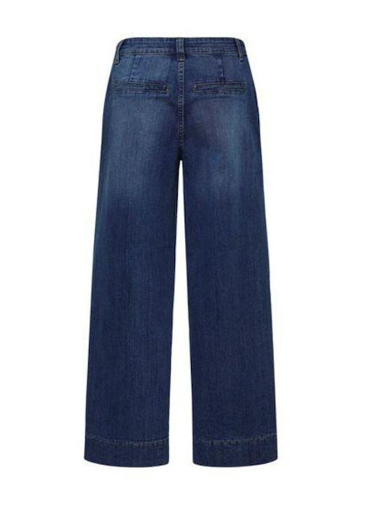 High Waist Women's Jean Trousers Blue Denim