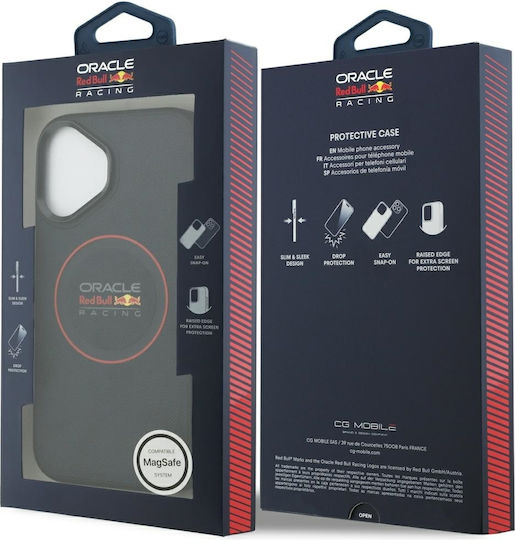 Red Bull Meshed Red Ring And Metal Buttons Magsafe Back Cover Metallic Navy Blue (iPhone 17)