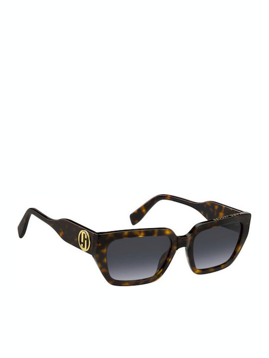 Marc Jacobs Women's Sunglasses with Brown Tartaruga Plastic Frame and Gray Gradient Lens MARC 809/S 086GB