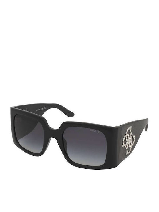 Guess Women's Sunglasses with Black Horn-Rimmed Frame and Grey Gradient Lenses GU00201-H/01B/53