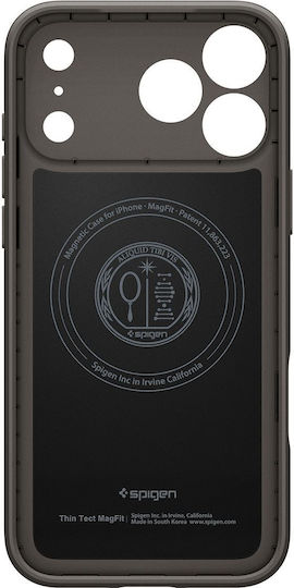 Spigen Thin Fit MagSafe Back Cover Plastic / Silicone 1.55mm Gunmetal (iPhone 17 Pro Max)
