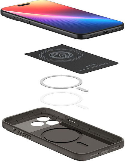 Spigen Thin Fit MagSafe Back Cover Plastic / Silicone 1.55mm Gunmetal (iPhone 17 Pro Max)