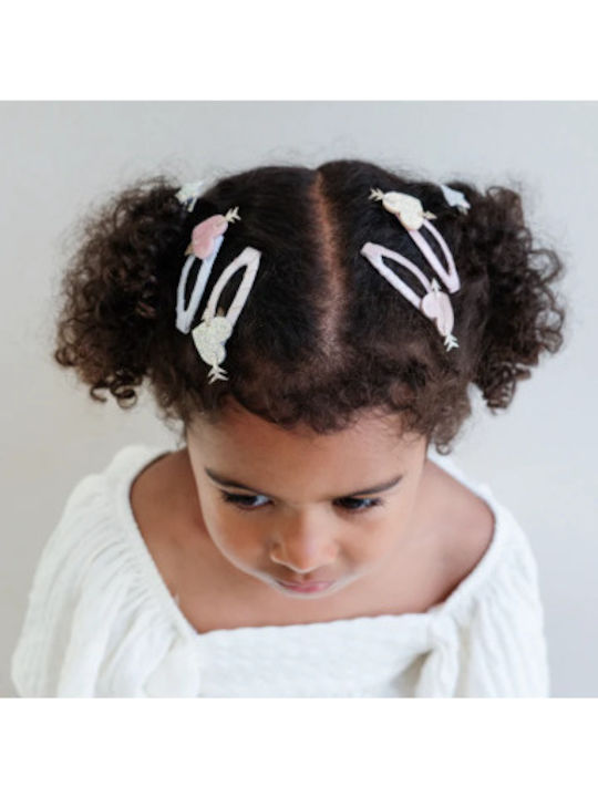 Mimi & Lula Set of Kids Hair Clips with Bobby Pin Heart 4pcs