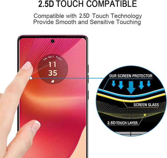 3D Tempered Glass Μαύρο (Motorola Edge 50 Fusion)