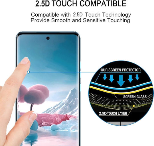 3D Gehärtetes Glas Schwarz (Motorola Edge 40)