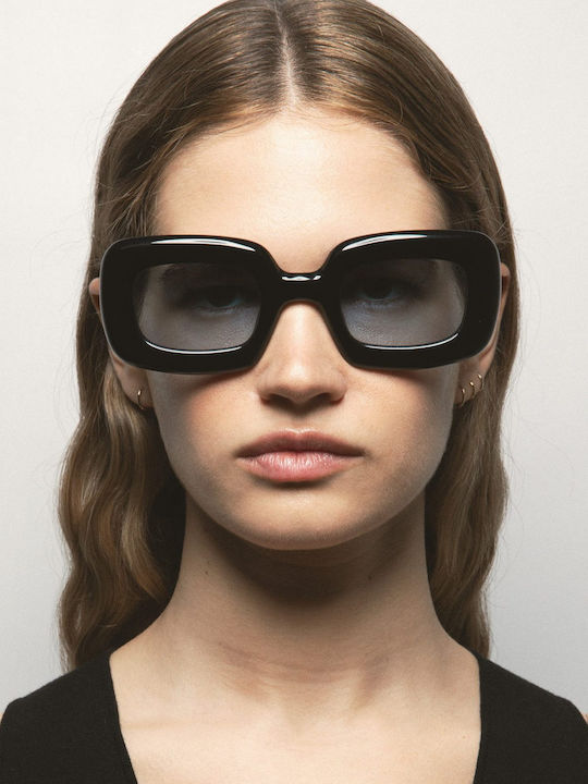 Kaleos C001 Unisex Sunglasses with Black Plastic Frame and Black Lens BALIN 1