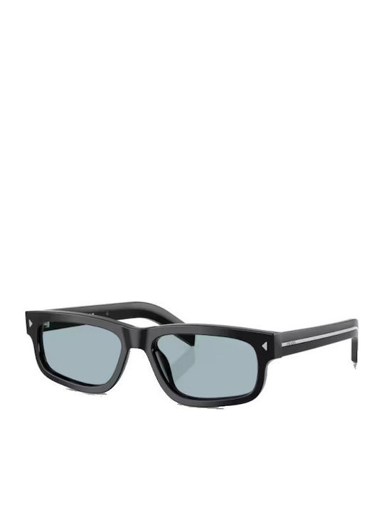 Prada Unisex Γυαλιά Ηλίου με Μαύρο Κοκκάλινο Σκελετό και Γαλάζιο Φακό PRB11S 16K60P