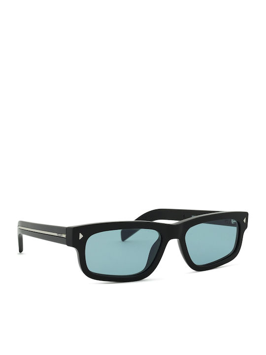 Prada Unisex Γυαλιά Ηλίου με Μαύρο Κοκκάλινο Σκελετό και Γαλάζιο Φακό PRB11S 16K60P