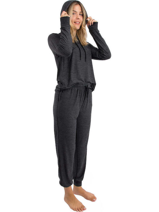 DKNY Set Pijamale pentru Femei Black-grey