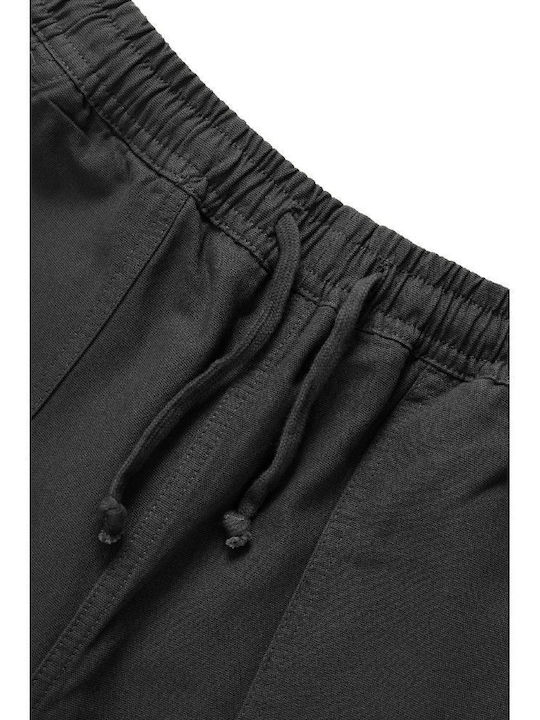 Hose in Geradem Schnitt Schwarz