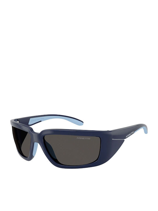 Arnette Taggit Men's Sunglasses with Blue Plastic Frame and Gray Lens