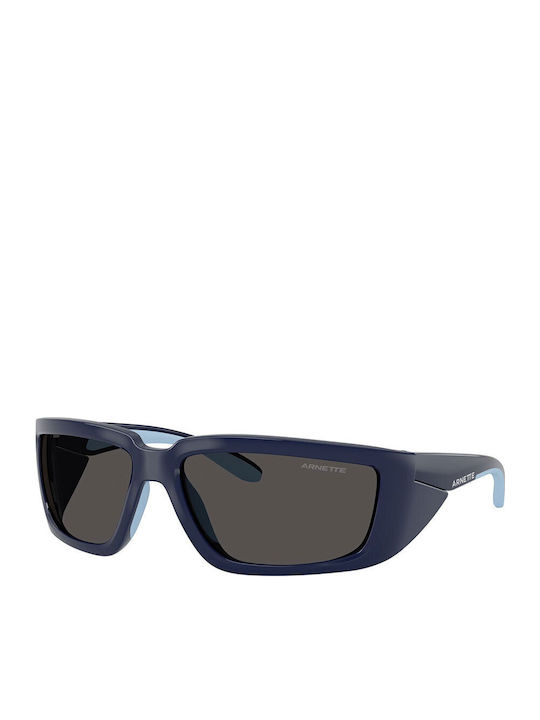 Arnette Taggit Men's Sunglasses with Blue Plastic Frame and Gray Lens