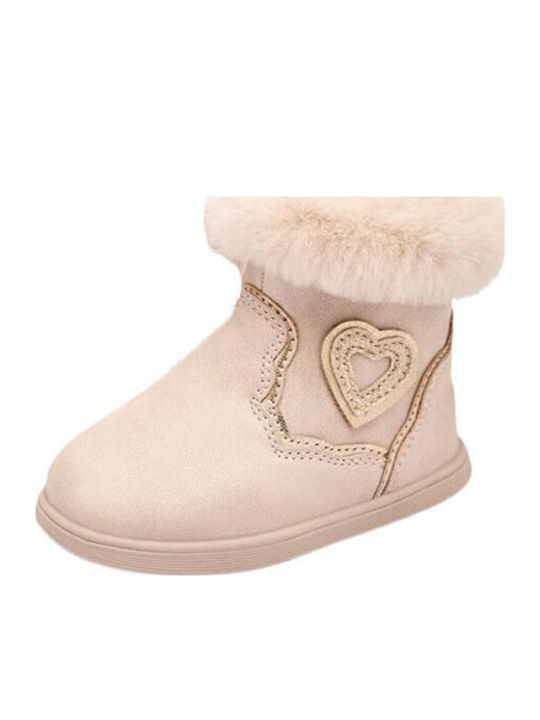 Kinderstiefel mit Reißverschluss Beige