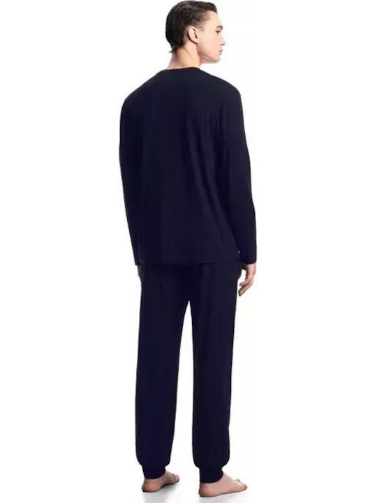 Emporio Armani Men's Winter Pajamas Set Blue