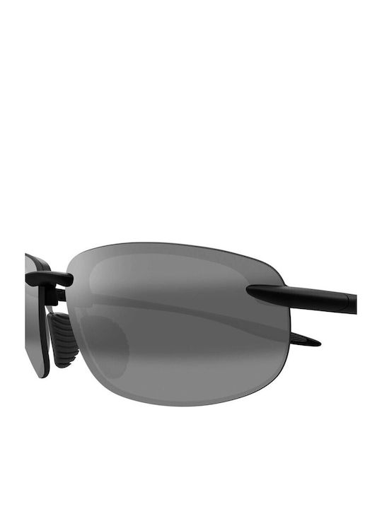 Maui Jim Hookipa Ανδρικά Γυαλιά Ηλίου με Μαύρο Μεταλλικό Σκελετό και Μαύρο Φακό 676-02