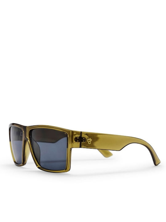 Chpo Miguel Unisex Sunglasses With Green Horn-Rimmed Frame And Green Lens CHPO16133RA