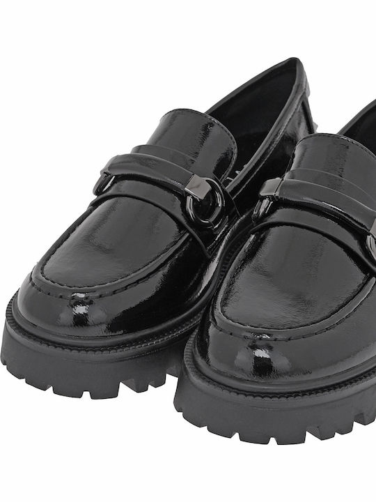 Λουστρίνι Γυναικεία Loafers σε Μαύρο Χρώμα