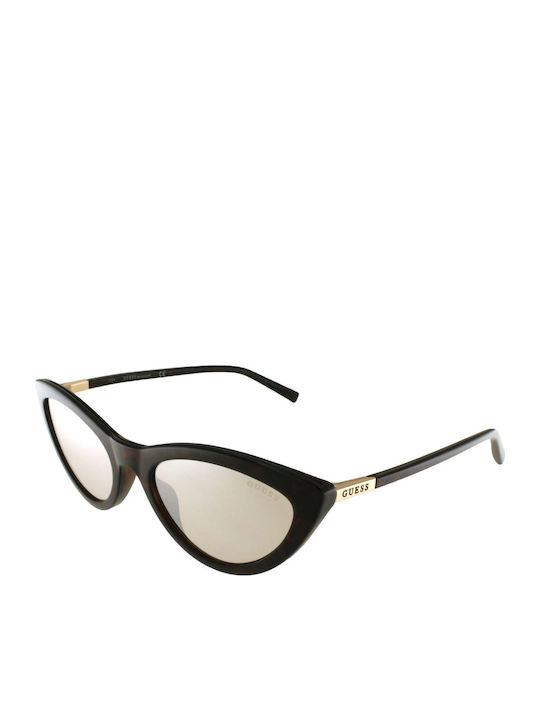 Guess Women's Sunglasses With Black Tartaruga Horn-Rimmed Frame And Yellow Lens GU3053 52G