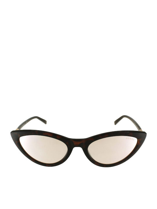 Guess Women's Sunglasses With Black Tartaruga Horn-Rimmed Frame And Yellow Lens GU3053 52G
