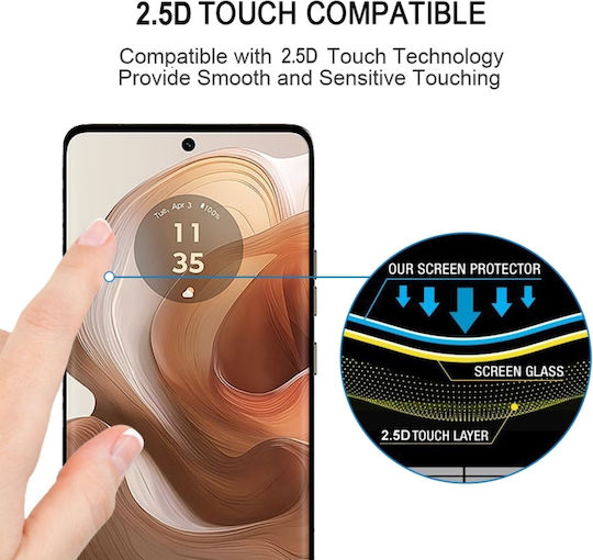 3D Tempered Glass Μαύρο (Motorola Edge 50 Ultra)